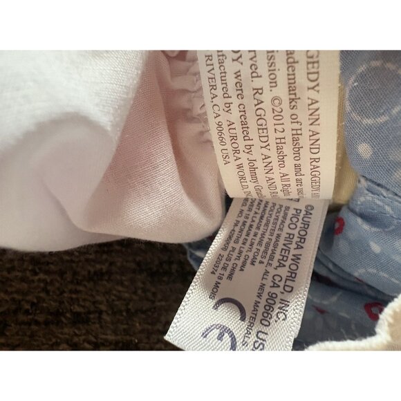 Raggedy Ann Classic American Rag Doll Hasbro Aurora 17” Plush - Picture 8 of 10